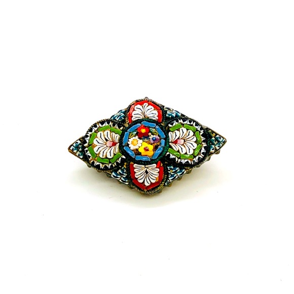 Vintage Antique micro mosaic brooch - Picture 1 of 6